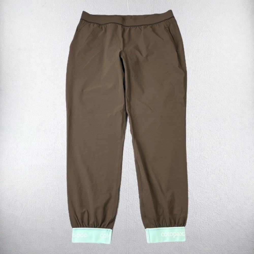 Cotopaxi Ara Jogger Mens Large Brown Turquoise Elastic Cuff Active Hiking Pants